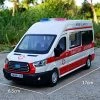Promo ⭐ Simulation Alloy Die Cast Mini Car Model Toy Cars 1:34 For Ford Transit Alloy Ambulance Vehicles Car Diecast Toy Broadcast Car Model Sound And Light Kids Gifts ( Color : Ambulance ) 😉