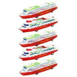 Coupon 🥰 5Pcs Cruise Ship Models Ocean Liner Cruise Ship Yacht Model Collection Toy, Plastic Ship Models Toys, Boy Plastic Ship Ornament Toy Xmas Gifts, 6.3 X 1.77 X 1.26 Inches, Assorted Style 😍
