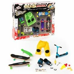 Budget 🔥 Rip And Tricks - 5Rider Finger Toy Box With 3 Finger Skates 1 Pair Of Finger Roller Skates 1 Finger Scooter 14 Extra Mini Fingerboards Wheels And Accessories - 23 Pieces For 6+ Kids 🥰
