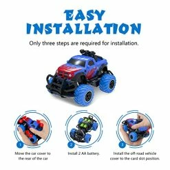 Flash Sale 🔔 Toddlers Toys For 4-5 Year Old Boys RC Car Remote Control Trucks For 3-4 Year Old Kids , 🎂 Birthday Gifts Preschool Toys Cars RWD 1/43 Scale （Blue RAM） 🧨 -Vehicles Online Shop 51cFzyn84EL