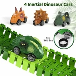 Coupon 🌟 IHaHa Dinosaur Race Track For Toddlers Boys, Race Car Track Dinosaur Toys For 3 4 5 6 Year Old Boys Kids Toddlers 🥳 Birthday Gift, 6 Dino Car, 2 Dino And Flexible Race Track Create A Dinosaur Road 👏 -Vehicles Online Shop 51cPMV2v7jL