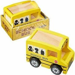 Brand new 🌟 Wooden Wheels Natural Beechwood Chunky Cars And Vehicles Imagination Generation | For Children +12 Months | Yellow School Bus ⭐ -Vehicles Online Shop 51d8txLLABL