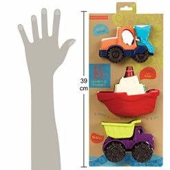 Coupon 😍 Mini Toy Cars - Water & Sand Vehicles Beach Playset For Kids 18 Months+ (3- Pcs) 🤩 -Vehicles Online Shop 51dTYKoaxsL