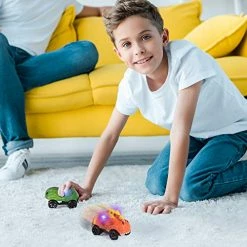 Deals 🥰 Track Car Replacement Only,LED Light Up Dinosaur Cars Compatible With Most Tracks,Dino Cars Accessories For Race Track Sets(2 Pack) 🔥 -Vehicles Online Shop 51dcYAaOlFL