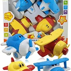 Promo ❤️ Airplane Toys - Set Of 4 Toy Airplanes For Boys And 👧 Girls - Fun Toys For Toddlers & Kids - Colors May Vary 👏