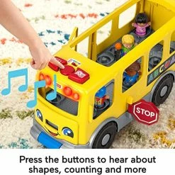 Outlet ⌛ Little People Toddler School Bus Push Toy With Lights Sounds And Smart Stages Learning Content, 4 Toy Figures​ 👍 -Vehicles Online Shop 51dlQWDvArL