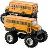 Best Sale ✔️ Die Cast Yellow School Bus - 2 Pack Set Monster Truck School Bus, Pull Back Car Toys, Play Vehicles And Gifts For Toddlers, Kids That Makes For Great Party Favors, Stocking Stuffers - By 😉