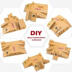 Deals 💯 Fingerboard Skatepark, Finger Skate Park Kit For Kids Gift, Mini Finger Skateboard Ramp Set Including 8 Pcs Fingerboard Skatepark & 3 Pcs Fingerboards, Kids Toy & Gift For Boys And 👧 Girls Ages 6 And Up ⌛ -Vehicles Online Shop 51f4Qq48kAL