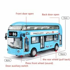 Best Pirce 🌟 Pull Back City Bus 7" London Double Decker Bus Routemaster City Tourist Closed Top Diecast With Lights Sounds And Openable Doors, 1/50 Scale Double Decker Bus Model 💯 -Vehicles Online Shop 51fQDlQmNUL