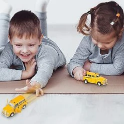 Outlet 👍 Pullback Suburban School Bus Set, Includes 2, 4.75 Inch School Buses, Diecast Bus Playset With Pull Back Mechanisms, Great 🎂 Birthday Gift Idea For Boys And 👧 Girls 😍 -Vehicles Online Shop 51fSvgC2qxS