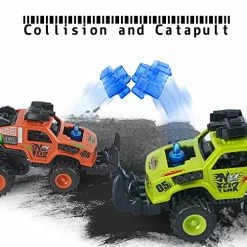 Hot Sale 🔥 Pull Back Crash Car Toys Battle Explosion Bumper Cars, Monster Trucks For Kids, Pullback Armored Fighting Vehicles Toy For Boys (Green) 🎁 -Vehicles Online Shop 51flT5GWloL