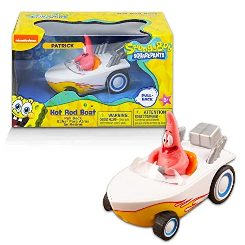 Discount π Ngebob Squarepants Patrick Star Pull Back Hot Rod Boat - Spongebob Gift Bundle With Patrick Star Toy Boat, Stickers And More (Spongebob And Patrick Toys For Boys) π 4 Discount π Ngebob Squarepants Patrick Star Pull Back Hot Rod Boat - Spongebob Gift Bundle With Patrick Star Toy Boat, Stickers And More (Spongebob And Patrick Toys For Boys) π - Image 2