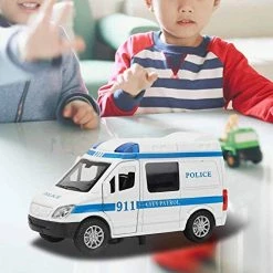 Best deal 🧨 Mini Simulation Alloy Ambulance Sound And Light Model Toy Car Polices Car Ambulance Toy(蓝色) 🤩 -Vehicles Online Shop 51fwinu3zfL 2