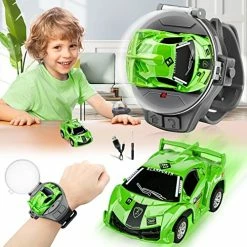 Hot Sale 👏 2022 New Mini Remote Control Car ⌚ Watch Toys, 2.4 GHz Cartoon RC ⌚ Watch Racing Car, USB Charging Remote Control Car, TikTok ⌚ Watch Car Hand Controlled ⌚ Watch RC Car For Boys 👧 Girls 🎂 Birthday Gift, Green Pink ⌚ Watch Remote Control Car ✨