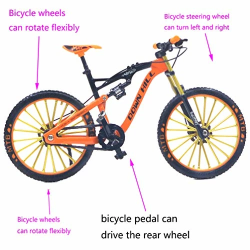Best deal 👍 Alloy Mountain Finger Bike Bicycle Ornament Toy Mini Bicycle Racing Vehicles Toy Models Decoration Crafts For Home (S-Orange) ❤️ 4 Best deal 👍 Alloy Mountain Finger Bike Bicycle Ornament Toy Mini Bicycle Racing Vehicles Toy Models Decoration Crafts For Home (S-Orange) ❤️ - Image 2