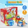 Top 10 😀 RC Cartoon Toy Race Car, 2 Pcs 2-Channel Remote Control Airplane Electric Radio Toy Vehicle With Removable Pilot, Music And Lights, Educational Learning Toy Gift For Baby, Kids, Childre ✨ -Vehicles Online Shop 51hhFLky5HL