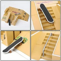Best Pirce 😀 Fingerboard Skatepark 8Pcs, HOMETALL Fingerboard Ramps With 9Pcs Mini Finger Toys Set Including Fingerboards, Finger Bike, Scooters, Mini Finger Skateboard Ramp Set Finger Skate Park For Kids Gift 🧨 -Vehicles Online Shop 51hqDuXDtvS