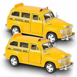 Outlet 👍 Pullback Suburban School Bus Set, Includes 2, 4.75 Inch School Buses, Diecast Bus Playset With Pull Back Mechanisms, Great 🎂 Birthday Gift Idea For Boys And 👧 Girls 😍
