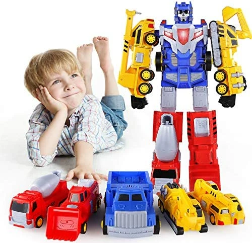 Wholesale 😉 Kids Transform Robots Truck For Toddler, 5 In 1 City Rescue Cars Vehicles Toys For 3 4 5 6 7 Year Old Boys, STEM Bssemble Cars Action Figures Toys For Kids Ages 3-8, Gift For 🎂 Birthday 🎁 Christmas Yellow 👍 8 Wholesale 😉 Kids Transform Robots Truck For Toddler, 5 In 1 City Rescue Cars Vehicles Toys For 3 4 5 6 7 Year Old Boys, STEM Bssemble Cars Action Figures Toys For Kids Ages 3-8, Gift For 🎂 Birthday 🎁 Christmas Yellow 👍 - Image 6