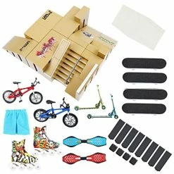 Buy 🤩 Skate Park Kit Ramp Parts For Finger Skateboard Park Kit Part Training Props With Finger Skateboards Finger Bikes Skates And Scooters And More(8 Parts) Blue ✔️