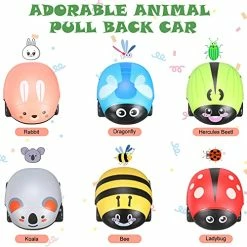 Deals 🔥 6 Pieces Animals Pull Back Cars Friction Powered Push And Go Back And Forth Vehicles Car Toys Friction Powered Vehicle Playset Toys (Vivid Style) 👏 -Vehicles Online Shop 51jT6OVqUfS