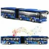 Best Pirce 😀 City Bus Toy For Kids, Die Cast Alloy Pull Back Vehicles, Metro Articulated Electric Bus With Sounds And Lights, Model Cars Toys Educational Gift For Kids Boys 👧 Girls Ages 3+ Blu 👏