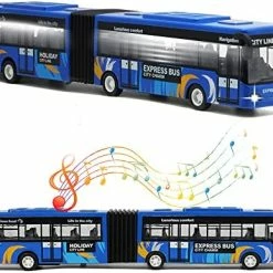 Best Pirce 😀 City Bus Toy For Kids, Die Cast Alloy Pull Back Vehicles, Metro Articulated Electric Bus With Sounds And Lights, Model Cars Toys Educational Gift For Kids Boys 👧 Girls Ages 3+ Blu 👏 -Vehicles Online Shop 51jh6AUIcQL. AC