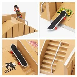 Deals 💯 Fingerboard Skatepark, Finger Skate Park Kit For Kids Gift, Mini Finger Skateboard Ramp Set Including 8 Pcs Fingerboard Skatepark & 3 Pcs Fingerboards, Kids Toy & Gift For Boys And 👧 Girls Ages 6 And Up ⌛ -Vehicles Online Shop 51jw4D4GkEL