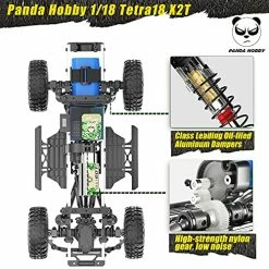 Buy 😉 RC Crawler 1/18 Panda Hobby RC Rock Crawler 4x4,4WD Off Road RC Cars For Adults,RTR Remote Control Car,1:18 Scale RC Truck Cruiser Vehicle, All Terrains Waterproof Hobby RC Model Car,Tetra18 X2T,Red Yellow Crawler 🌟
