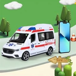 Best Pirce 🎉 Simulation Alloy Die Cast Mini Car Model Toy Cars 1:24 For Ambulance Police Special Car Alloy Model Pull Back Sound Light Metal Toys Car ( Color : Ambulance ) 😀 -Vehicles Online Shop 51k665767tL