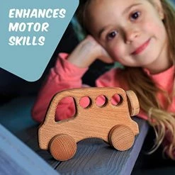 Best deal 🤩 Ames Wooden Toy Bus With Garage Natural Wood Eco-Friendly Toys For Children Woody Durable Unpainted Toys 🎉 -Vehicles Online Shop 51kBdHZ0WGL