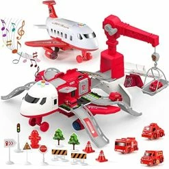 Top 10 😀 Airplane Toys For 3 4 5 6 Year Old Boys 👧 Girls, Toddler Toys Transport Cargo Plane Light And Music, Kids Toy Airplane Car Toy Set Vehicles & Contruction Toy Accessories, 🥳 Birthday Gift For Kids Earth Yellow ✔️ -Vehicles Online Shop 51kvpFDkCL. AC