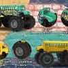 Budget 🤩 School Bus Monster Truck Toy - 2 Pack Set Die Cast Yellow School Bus Toy, Pull Back Car Toys, Big Wheel Monster Truck Play Vehicles Gifts For Toddlers, Kids, Boys 😉 -Vehicles Online Shop 51ljnwgsWoL