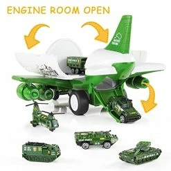 Flash Sale 💯 Toddler Airplane Toy Set And 6 Free Military Diecast Vehicles, Toy Airplane For Toddlers As Child's Day Gifts And 🥳 Birthday Gifts For Kids Age 3 4 5 6 7 Years Old Boys And 👧 Girls Grey ✔️ -Vehicles Online Shop 51m3d9XpdYL