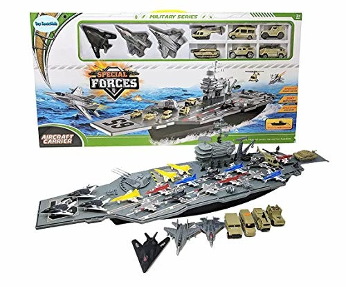 Cheap ๐ 33 Inch Aircraft Carrier With Soldiers Jets Military Vehicles (18 Fighter Jets) โญ 3 Cheap ๐ 33 Inch Aircraft Carrier With Soldiers Jets Military Vehicles (18 Fighter Jets) โญ