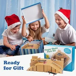 Flash Sale 🛒 Fingerboard Skatepark With 3 Finger Skateboards, Customizable And Buildable Fingerboard Ramps With 8pcs Parts, Mini Finger Skate Park Kit For Kids, Toys Gifts For Boys And 👧 Girls Ages 6 And Up 🔔 -Vehicles Online Shop 51mi8YBO4CL