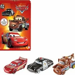 Top 10 🥰 Pixar Cars Toys, Radiator Springs 3-Pack With Lightning McQueen, Mater And Sheriff Die-Cast Toy Cars [Amazon Exclusive] 🔥