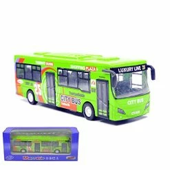 Best deal ⌛ City Double Decker Bus Die Cast Pull Back Vehicles Mini Car Diecast Models Car Toys Lights And Music (Green) 😀