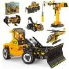 Promo 💯 STEM Toys For 5 6 7 8 Years Old Boys, Learning Toy Can Building Construction Bulldozer Truck Tower Crane Helicopter Snowplow Space Ship, Engineering Vehicle For Kids 🎂 Birthday Gift Age 4-8 Boy 🎉 -Vehicles Online Shop 51oZwAw7U4L