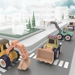 Best Sale ⭐ Take Apart Construction Trucks For 3 4 5 6 Year Old Boys, STEM Building Sand Toys For Toddlers 3-5 Suitable For Party, Beach, Indoor, Educational Excavator Toy Boys 👧 Girls 🥳 Birthday Xmas Gif ✔️ -Vehicles Online Shop 51obIqjEPlL