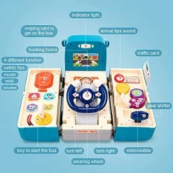 Cheap ❤️ Bus Car Toy, Kids Play Vehicle With Sound And Light, Simulation Steering Wheel, Musical School Bus Toy For Toddler, Educational Bus Driving Toy Gift For Toddlers Boys & 👧 Girls 🧨 -Vehicles Online Shop 51p6LHP8VaS
