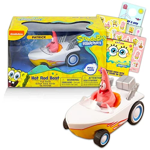 Discount π Ngebob Squarepants Patrick Star Pull Back Hot Rod Boat - Spongebob Gift Bundle With Patrick Star Toy Boat, Stickers And More (Spongebob And Patrick Toys For Boys) π 3 Discount π Ngebob Squarepants Patrick Star Pull Back Hot Rod Boat - Spongebob Gift Bundle With Patrick Star Toy Boat, Stickers And More (Spongebob And Patrick Toys For Boys) π