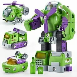 Coupon 🤩 Toys For 4 Year Old Boys - 3 In 1 Take Apart Robot Kids Toys 3-5-7 STEM Toys For 5+ Year Old Boys Transformer Toys Building Construction 7 8 6 5 4 Year Old Boy 🎂 Birthday Gift ⭐ -Vehicles Online Shop 51pqGaOiyYL. AC