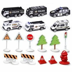 Flash Sale 🛒 Airplane Toys With 6 Police Die-cast Toy Cars And Accessories, Police Airplane Play Vehicle Set For Kids Gifts, Toys For 3,4,5 Year Old Boys 🛒