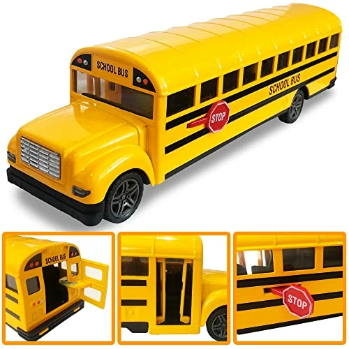Wholesale ๐ Diecast Yellow School Bus Toy For Kids - 8.5 Inch Pull Back Car With Cool Opening Doors And Rubber Tires - Durable Diecast Metal - Best ๐ Birthday For Boys And ๐ง Girls ๐ฅ 5 Wholesale ๐ Diecast Yellow School Bus Toy For Kids - 8.5 Inch Pull Back Car With Cool Opening Doors And Rubber Tires - Durable Diecast Metal - Best ๐ Birthday For Boys And ๐ง Girls ๐ฅ - Image 3