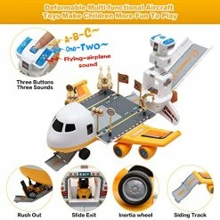 Top 10 🛒 Toys For 3 Year Old Boys,Toddler Toys Airplane Toy Set With 4 Mini Construction Cars,Educational Kids Toys Transport Planes With Lights And Sounds,Gifts For 🎂 Birthday ❄ Christmas Boys 👧 Girls Age 3 4 5 6 ✨ -Vehicles Online Shop 51qv93DQHRL