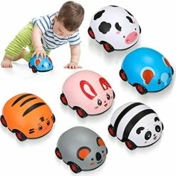 Deals 🔥 6 Pieces Animals Pull Back Cars Friction Powered Push And Go Back And Forth Vehicles Car Toys Friction Powered Vehicle Playset Toys (Vivid Style) 👏 -Vehicles Online Shop 51rBDzNORyL. AC
