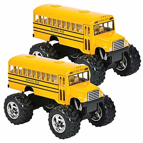 Budget π 5 Inch Pullback School Bus Toy Set - Set Of 2 - Includes 2 Yellow School Buses With Monster Wheels - Diecast Bus Playset With Pullback Mechanisms - Great Gift Idea For Boys And π§ Girls π 3 Budget π 5 Inch Pullback School Bus Toy Set - Set Of 2 - Includes 2 Yellow School Buses With Monster Wheels - Diecast Bus Playset With Pullback Mechanisms - Great Gift Idea For Boys And π§ Girls π