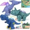 Deals ✔️ Magnetic Dinosaur Toys For Kids 3-5, Take Apart Dinosaur Toys With Light, Roar Sound, Play Mat & Painting Kit, Kids Trex Dinosaur Toys 🔔 Christmas 🥳 Birthday Gifts For Boys 👧 Girls 2 3 4 5 Year Old 🤩