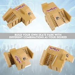 Hot Sale 🎉 Fingerboard Skatepark Set 5Pcs, HOMETALL Fingerboard Skatepark With 13Pcs Mini Finger Toy Set Including Finger Skateboards, Finger Bike, Fingerboard Skate Park Skateboard Ramps Rail Pack For Kids Gift 🌟 -Vehicles Online Shop 51rnXH1I2cL